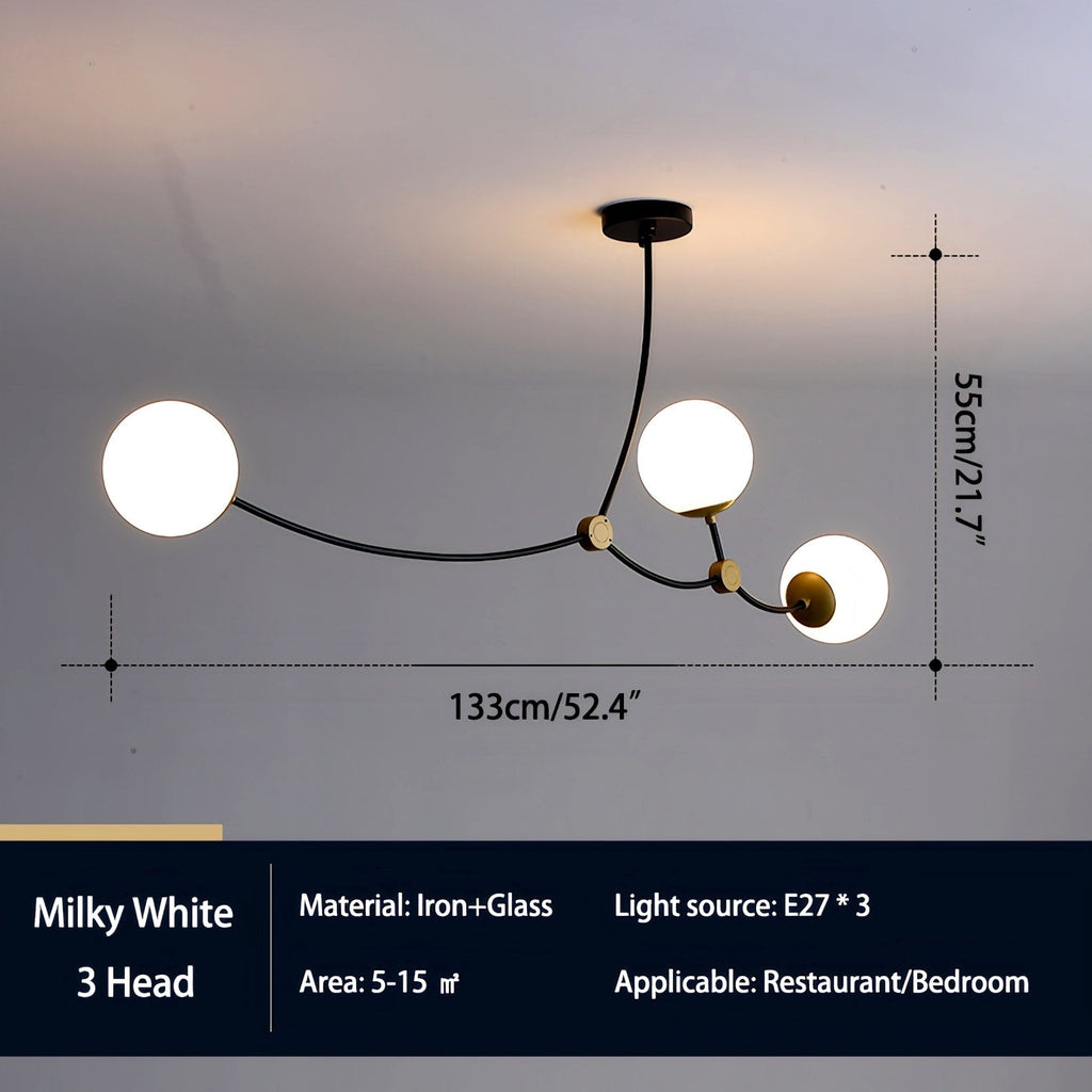 Minimalist Sputnik Globe Glass Chandelier