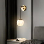 Minimalist Spherical Alabaster Wall Lamp