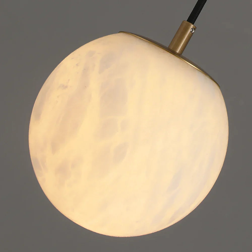 Minimalist Spherical Alabaster Wall Lamp