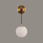 Minimalist Spherical Alabaster Wall Lamp