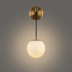 Minimalist Spherical Alabaster Wall Lamp