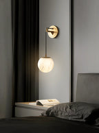 Minimalist Spherical Alabaster Wall Lamp