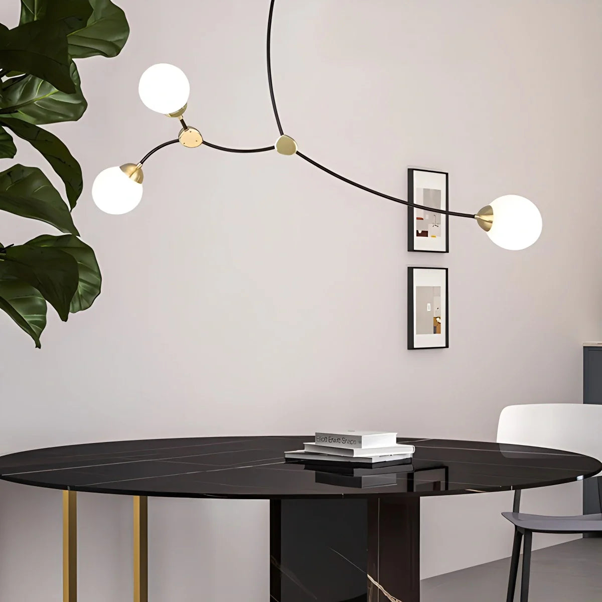 Minimalist Sputnik Globe Glass Chandelier