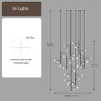 Multi Arm Opal Shade Chandelier