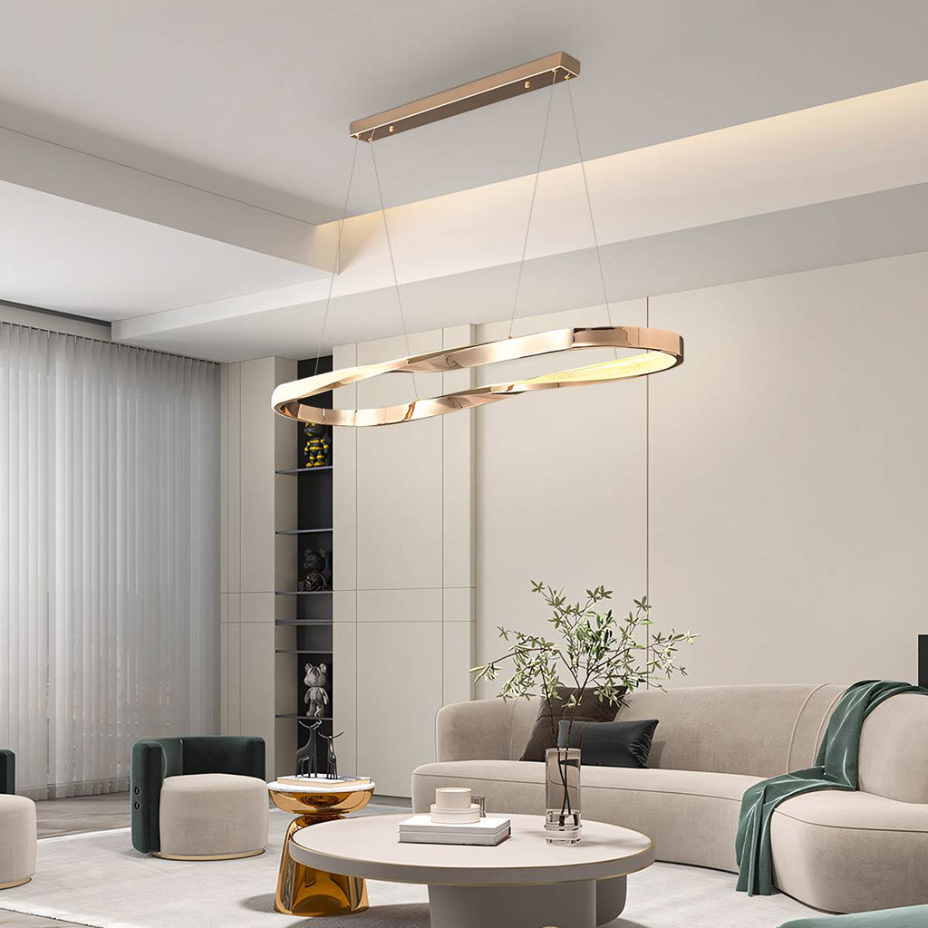 Modern Simple Mobius Circle Chandelier