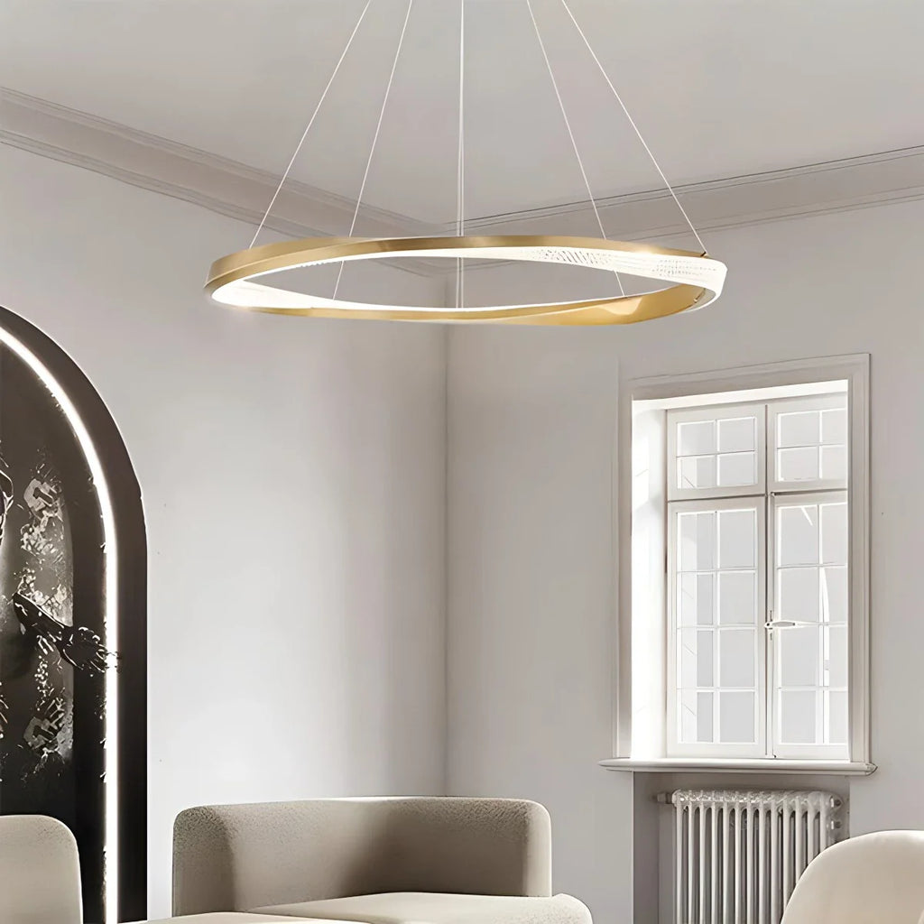 Modern Simple Mobius Circle Chandelier