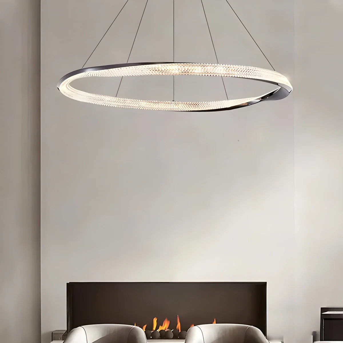 Modern Simple Mobius Circle Chandelier