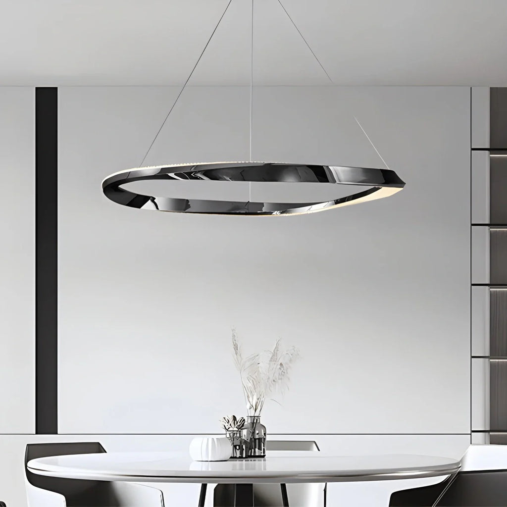Modern Simple Mobius Circle Chandelier