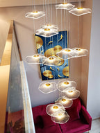 Lotus Leaf Staircase Pendant Light