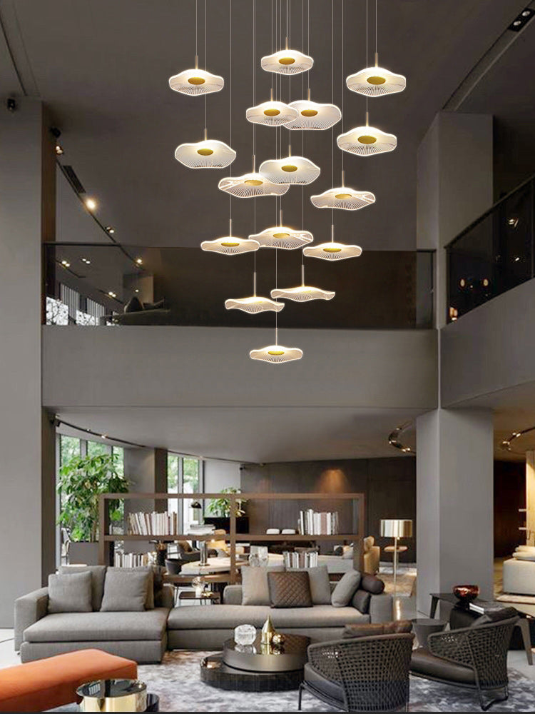 Lotus Leaf Staircase Pendant Light