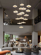 Lotus Leaf Staircase Pendant Light