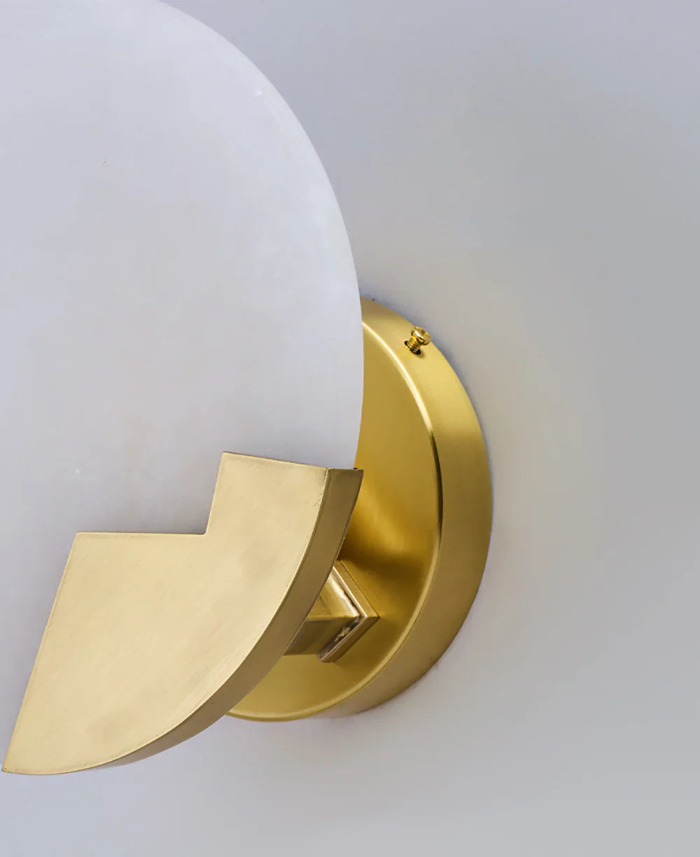 Modern Alabaster Brass Wall Light
