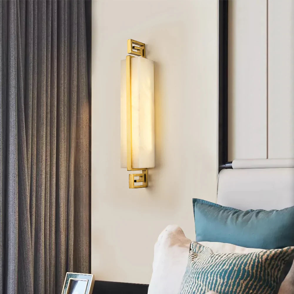 Modern Alabaster Copper Wall Lamp