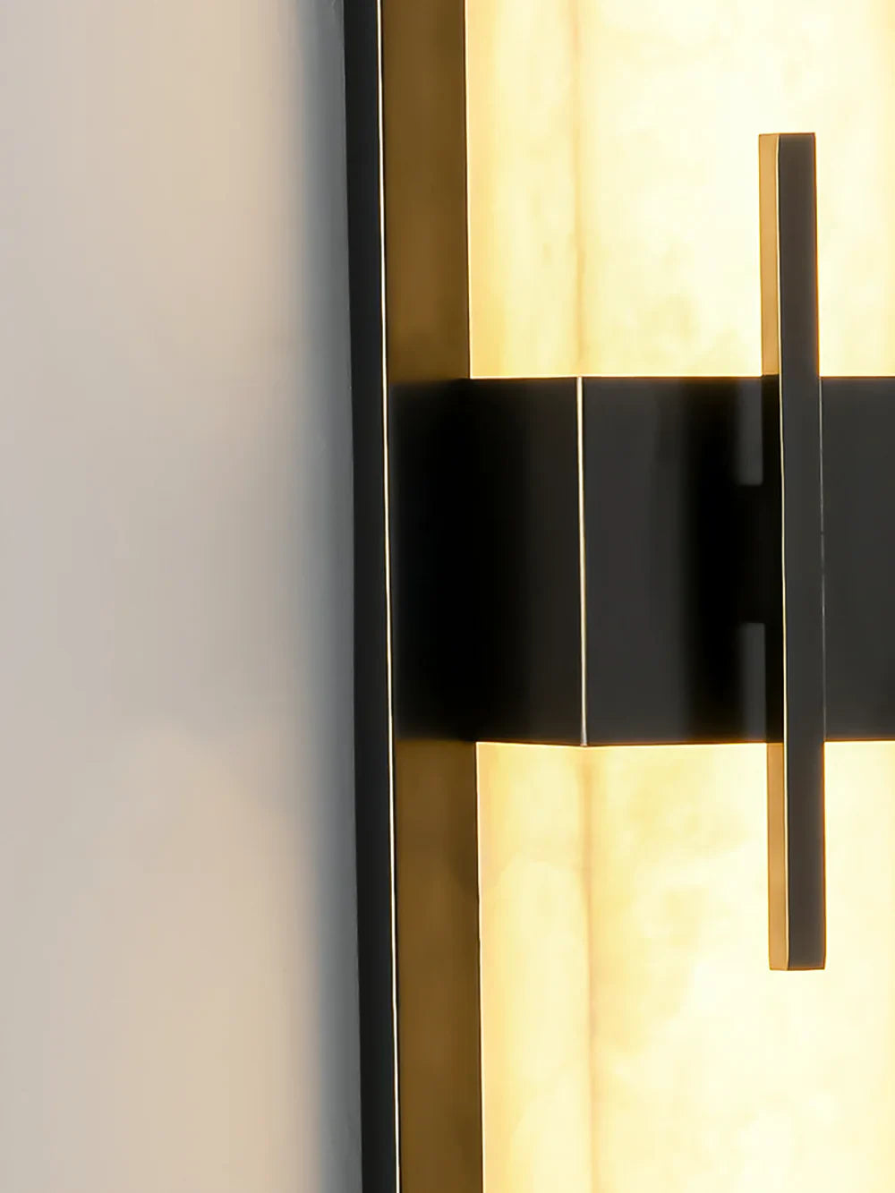 Modern Alabaster Cuboid Copper Wall Lamp