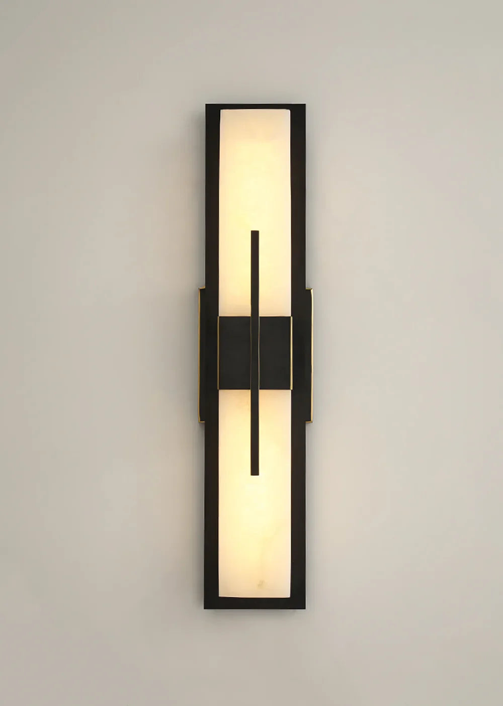 Modern Alabaster Cuboid Copper Wall Lamp