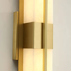Modern Alabaster Cuboid Copper Wall Lamp