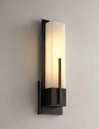 Modern Alabaster Cuboid Copper Wall Lamp