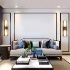 Modern Alabaster Cuboid Copper Wall Lamp