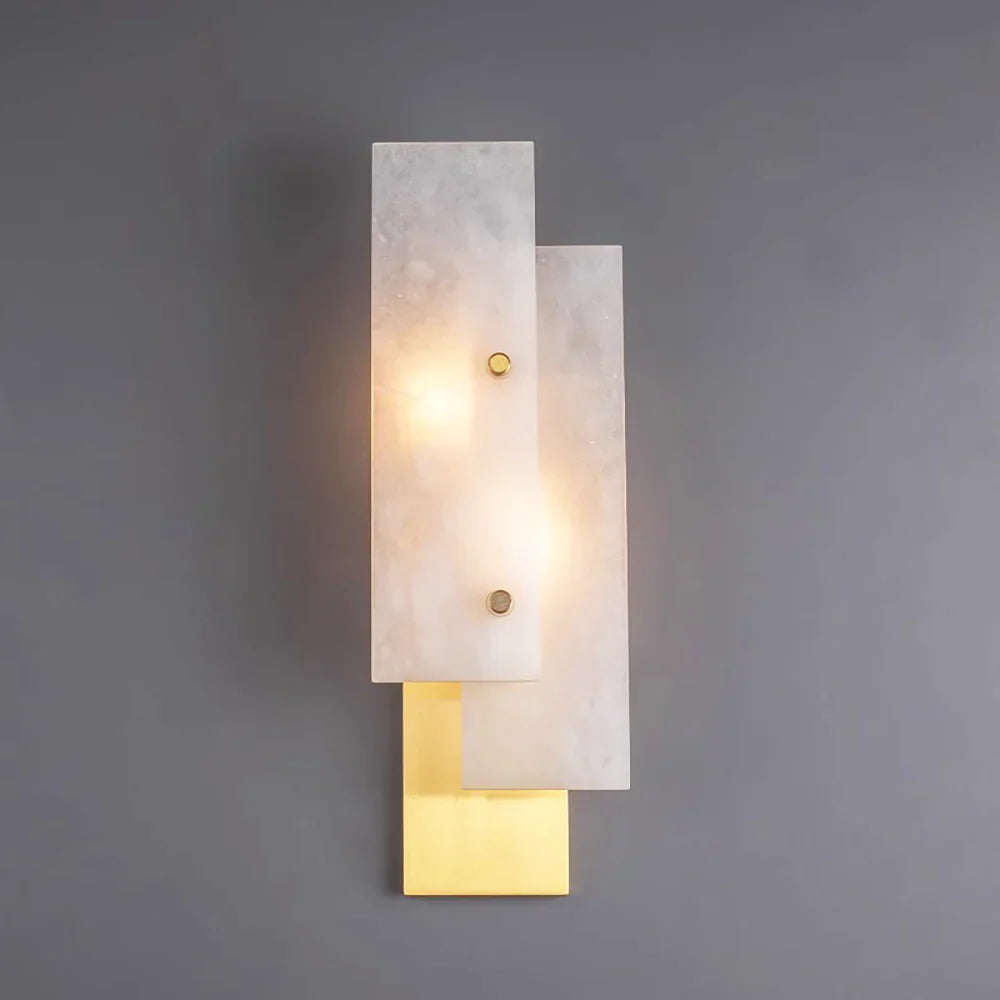 Modern Alabaster Rectangle Wall Lamp