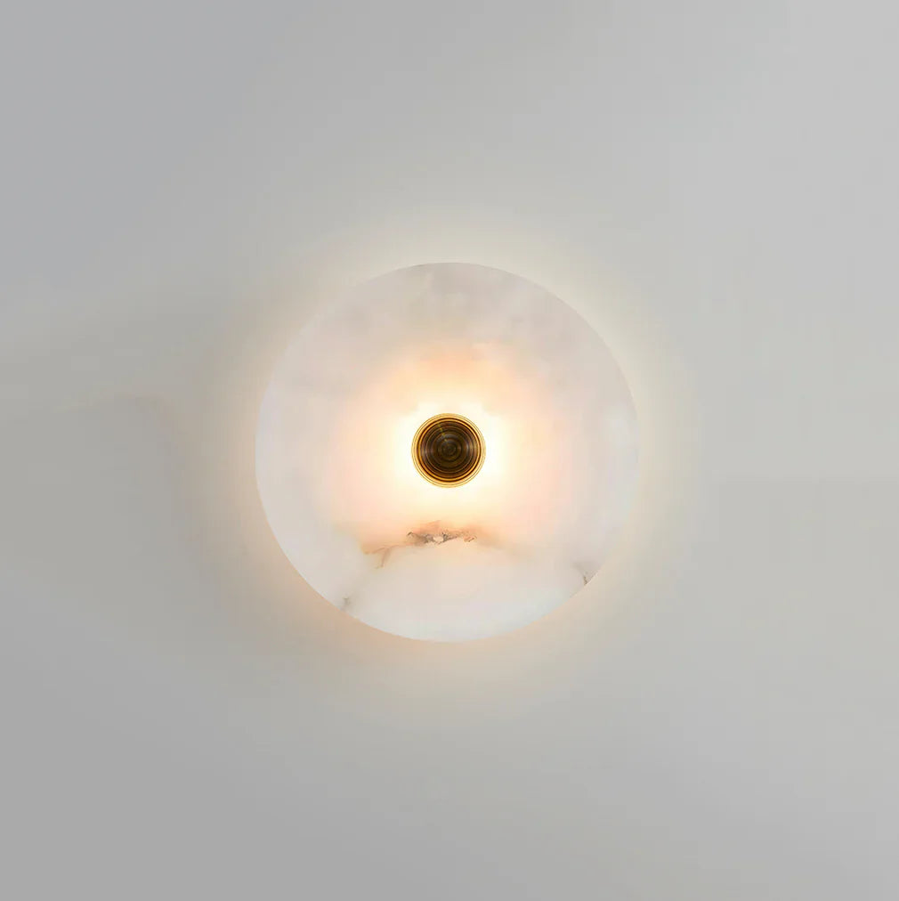 Modern Alabaster Round Wall Lamp