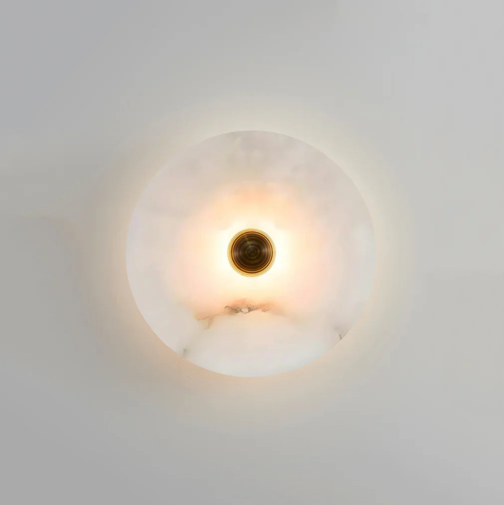 Modern Alabaster Round Wall Lamp