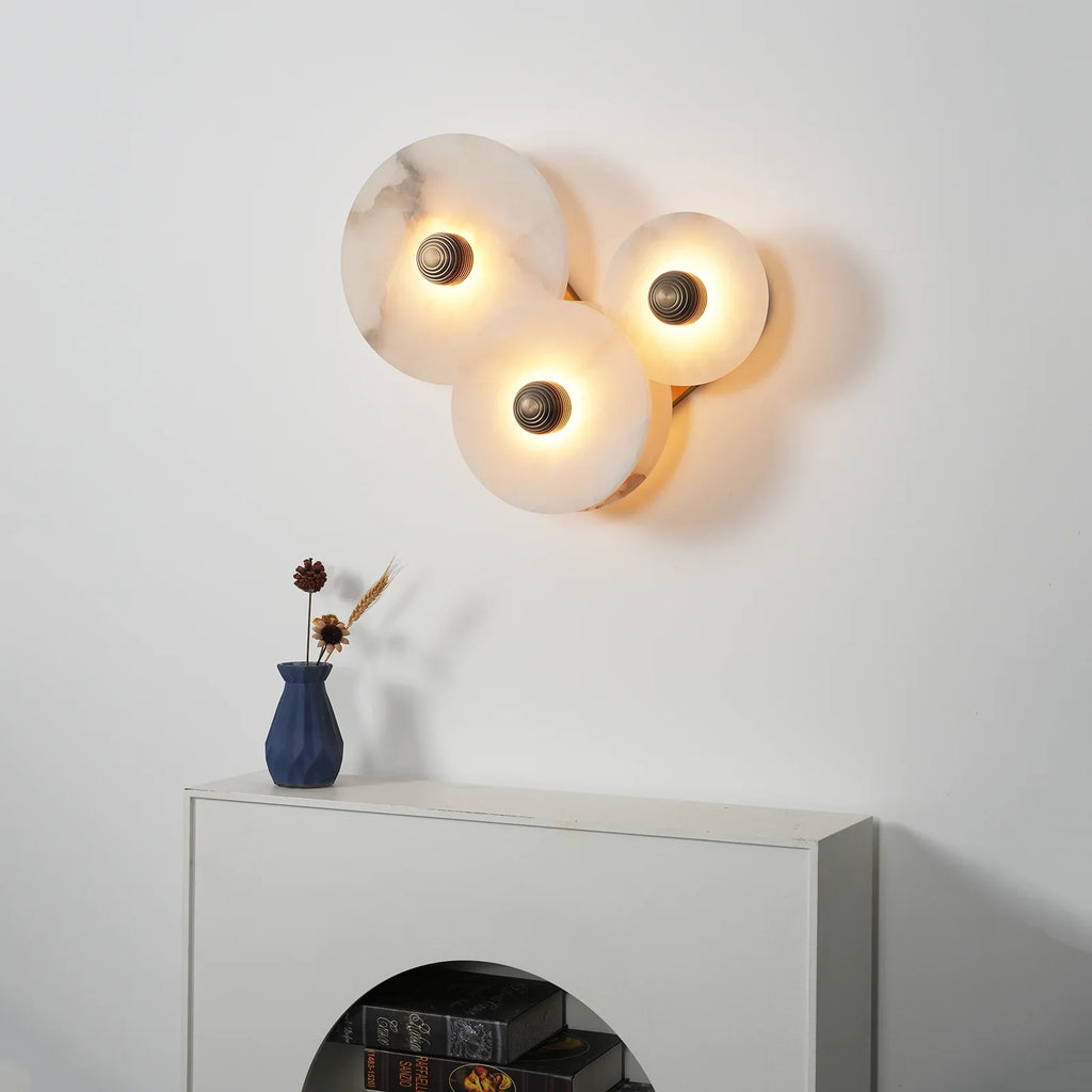 Modern Alabaster Round Wall Lamp
