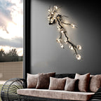 Plum Blossoms Brass Sconce Light