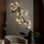 Plum Blossoms Brass Sconce Light