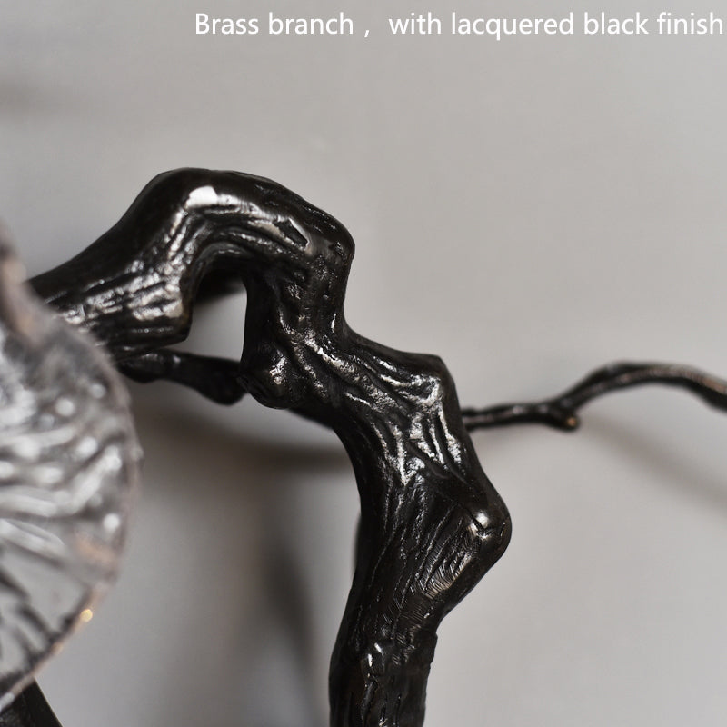 Plum Blossoms Brass Sconce Light