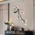 Plum Blossoms Brass Sconce Light