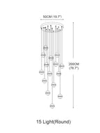 Crystal Bubble Ball Staircase Pendant Light