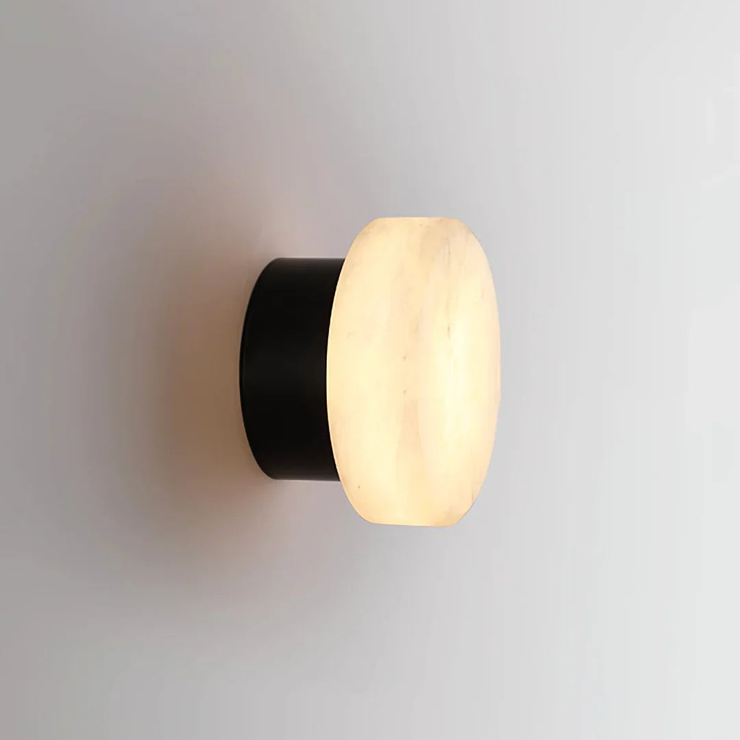 Domino A Cylindrical Alabaster Wall Light