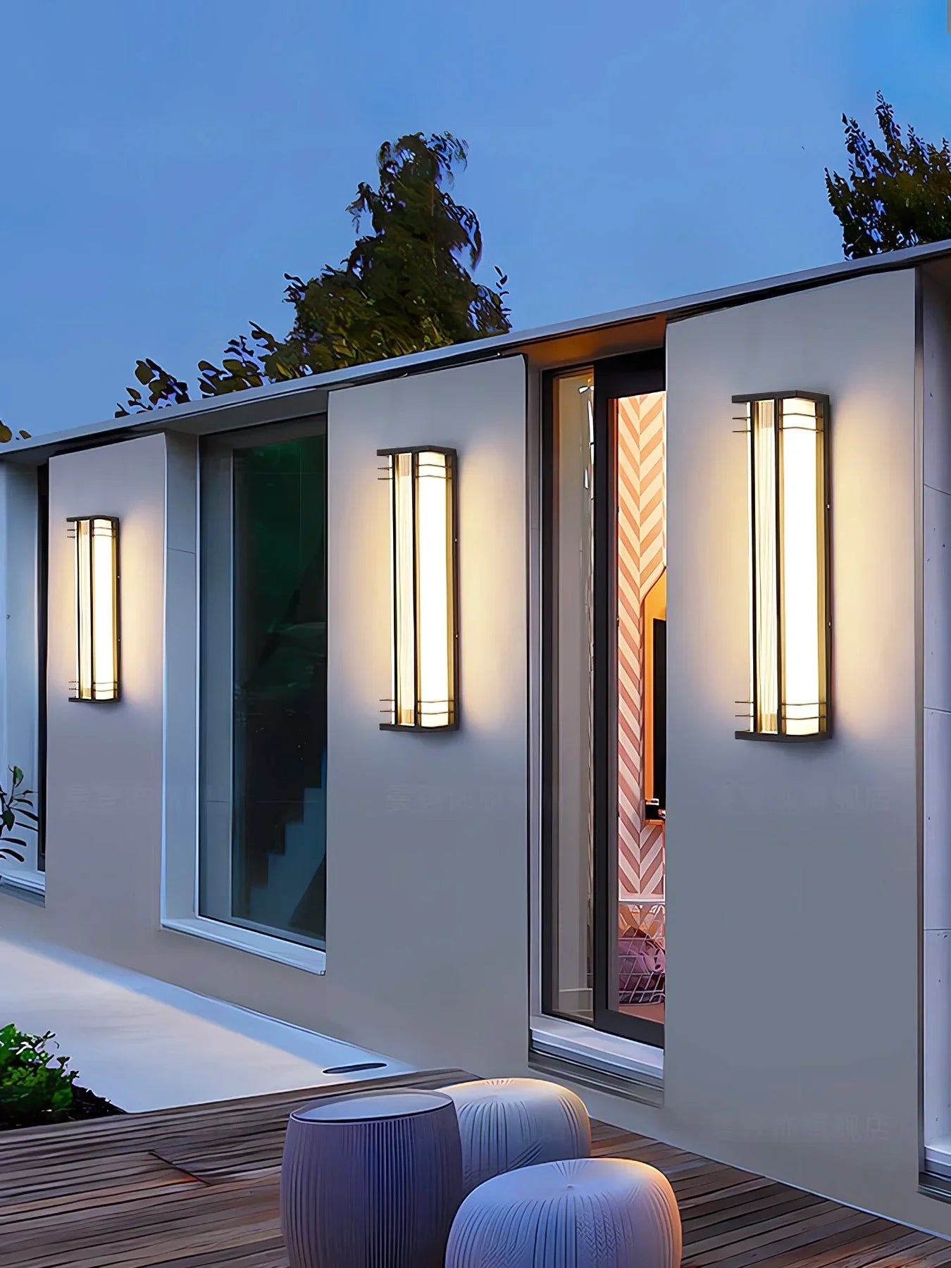 Double Axis Long Outdoor Wall Lamp
