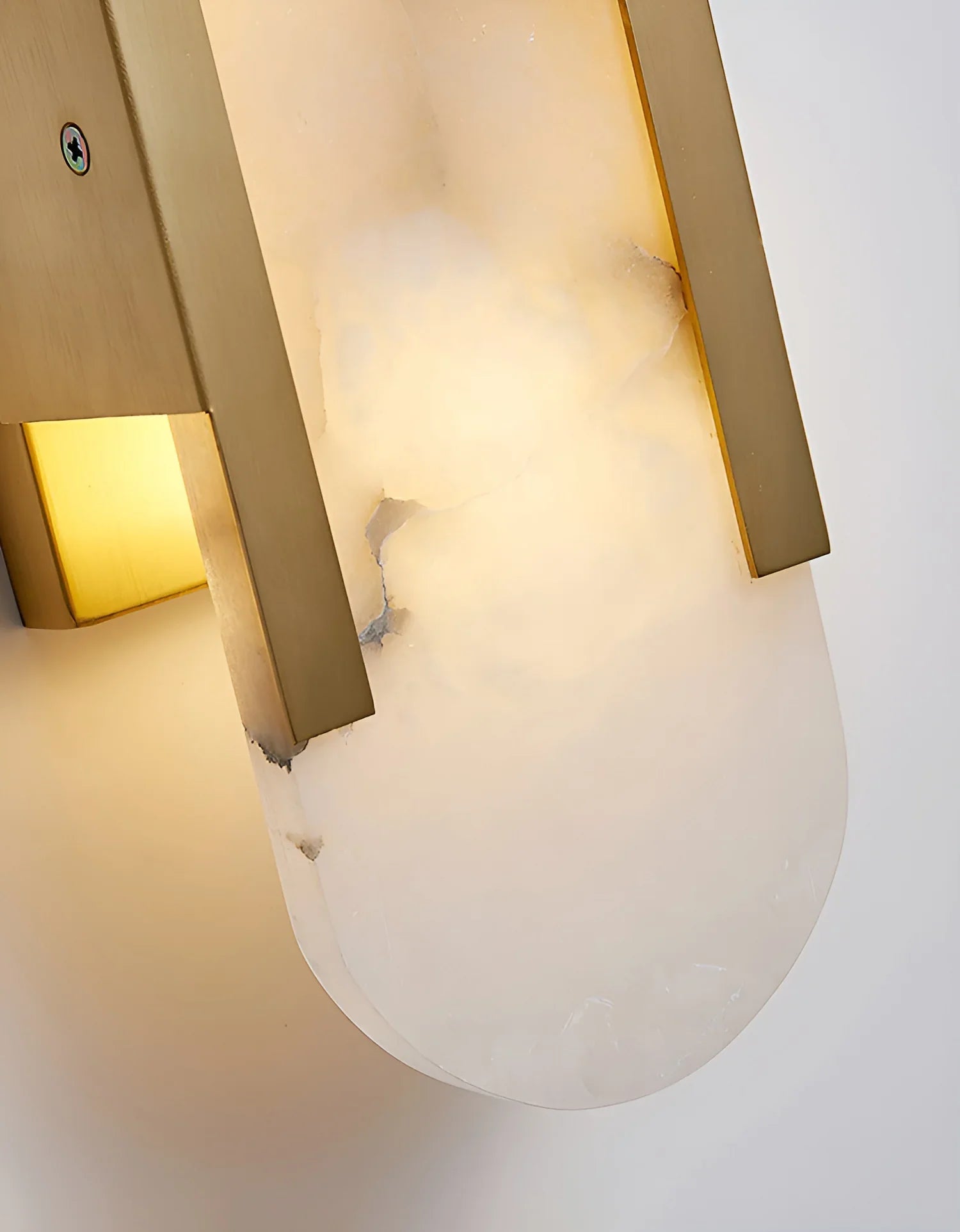 Modern Melange Elongated Alabaster Wall Lamp