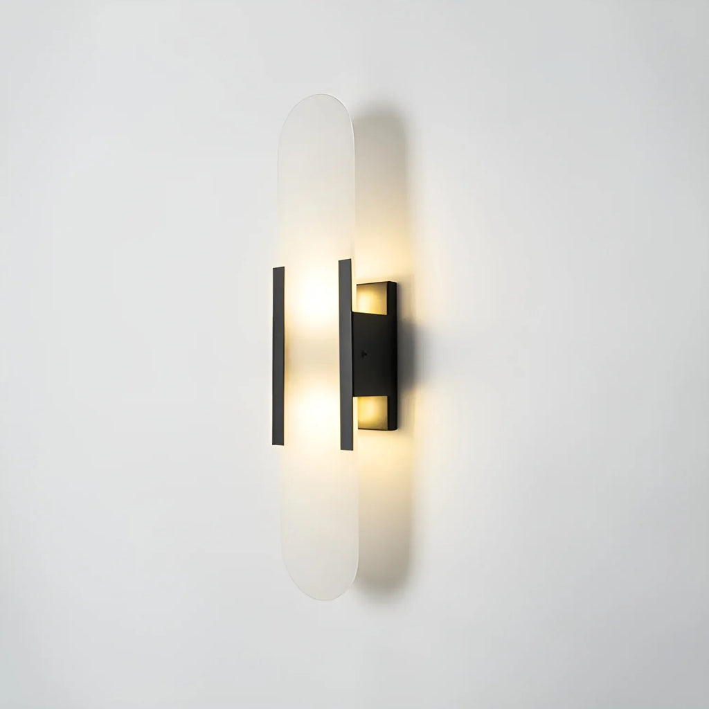 Modern Melange Elongated Alabaster Wall Lamp