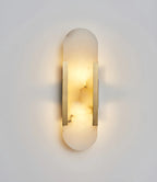 Modern Melange Elongated Alabaster Wall Lamp