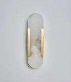Modern Melange Elongated Alabaster Wall Lamp