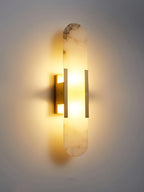 Modern Melange Elongated Alabaster Wall Lamp