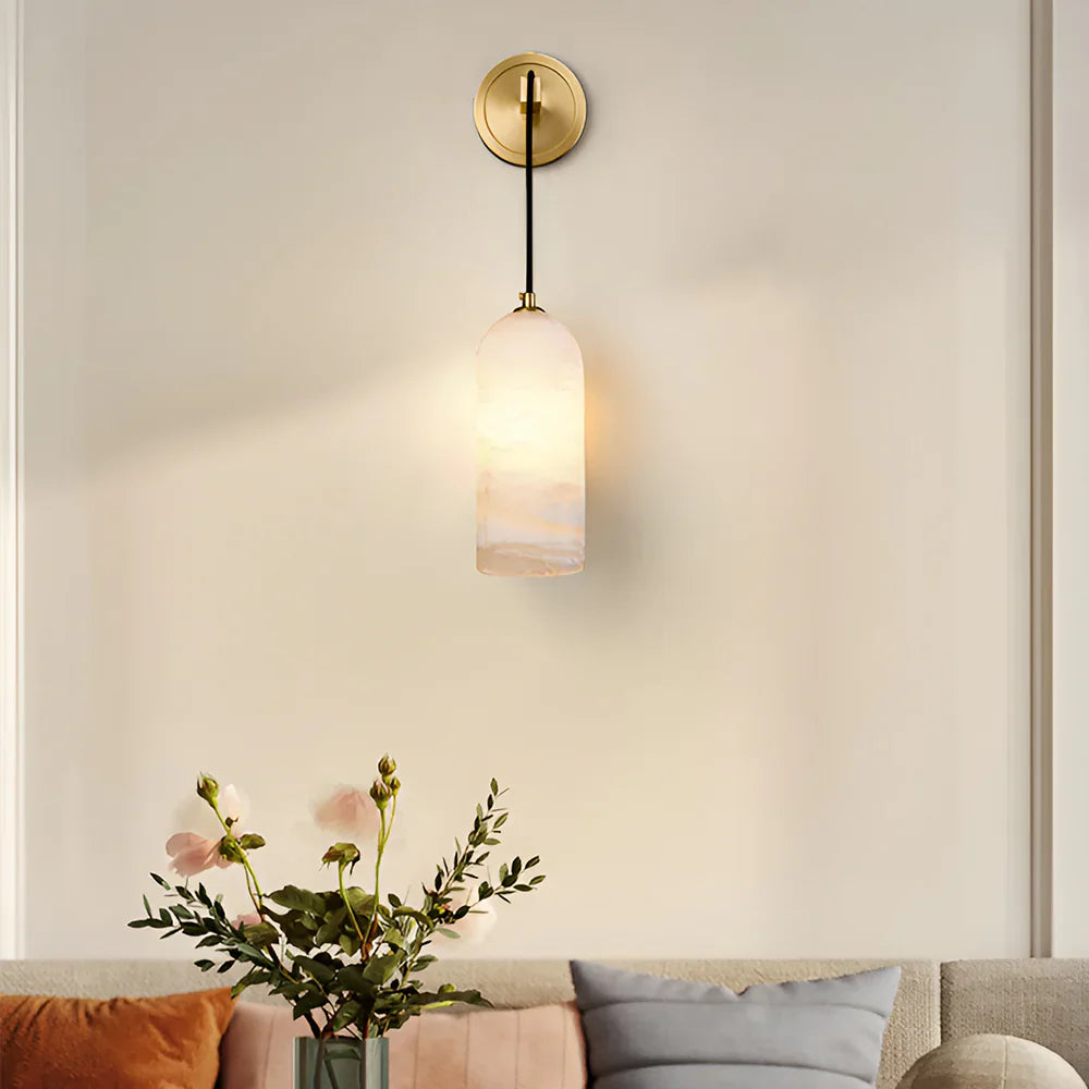 Modern Petra Alabaster Wall Sconce