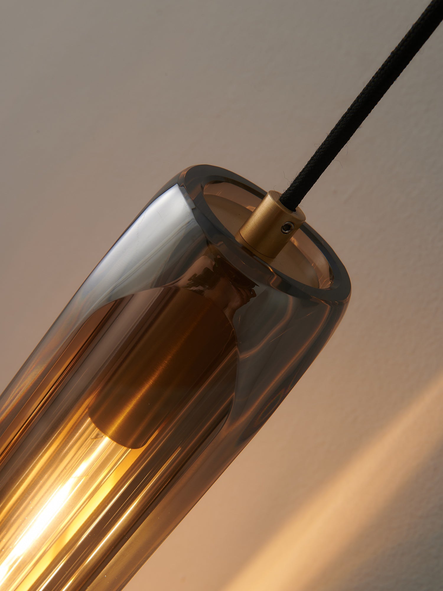 Modern Smoky Crystal Wall Sconce