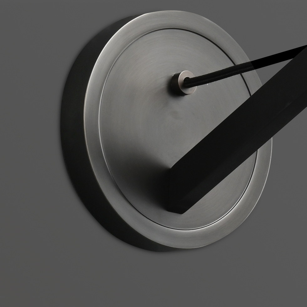 Modern Smoky Glass Brass Wall Sconce