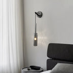 Modern Smoky Glass Brass Wall Sconce