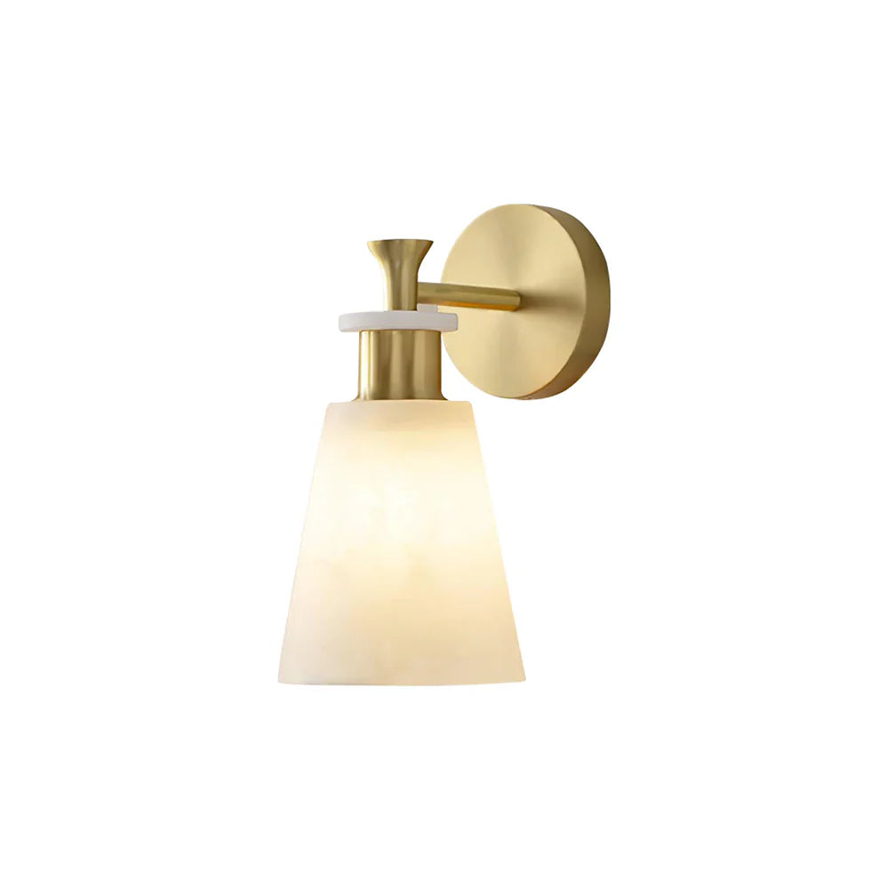 Modern Tapered Alabaster Wall Sconce