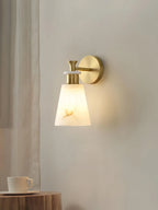 Modern Tapered Alabaster Wall Sconce