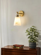 Modern Tapered Alabaster Wall Sconce