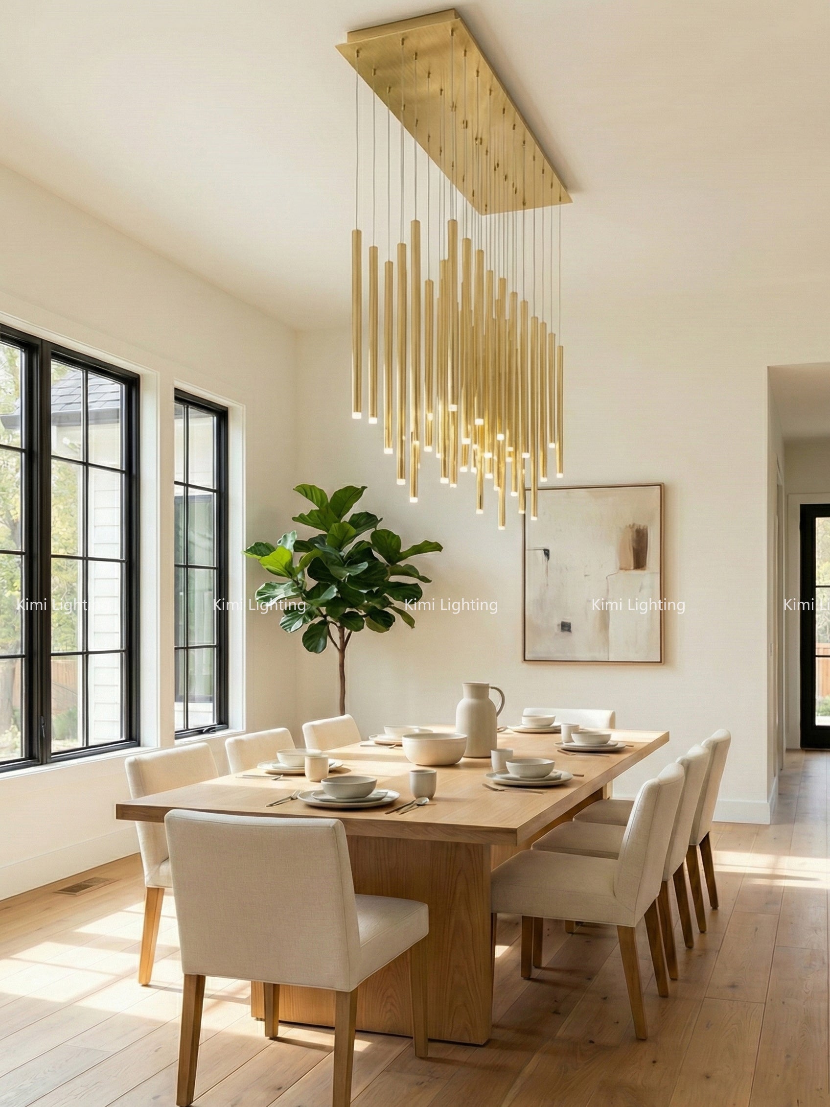 Modern Tube Suspension Pendant Light