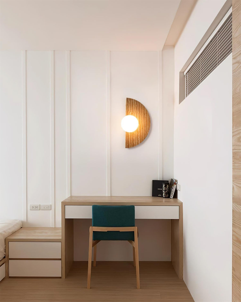 Moon Travertine Wall Light