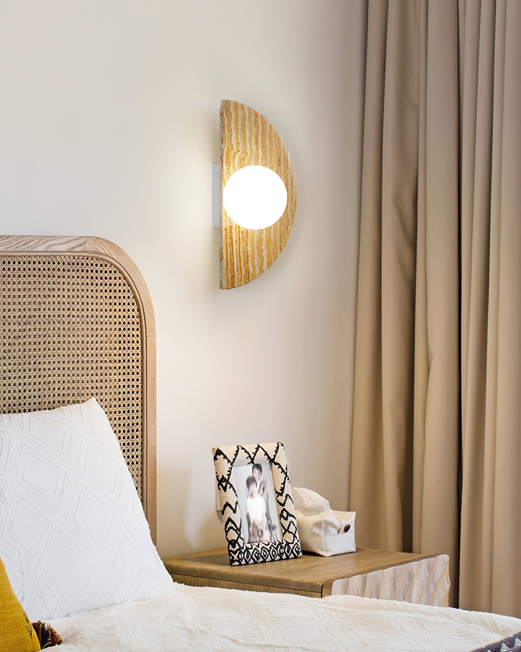 Moon Travertine Wall Light