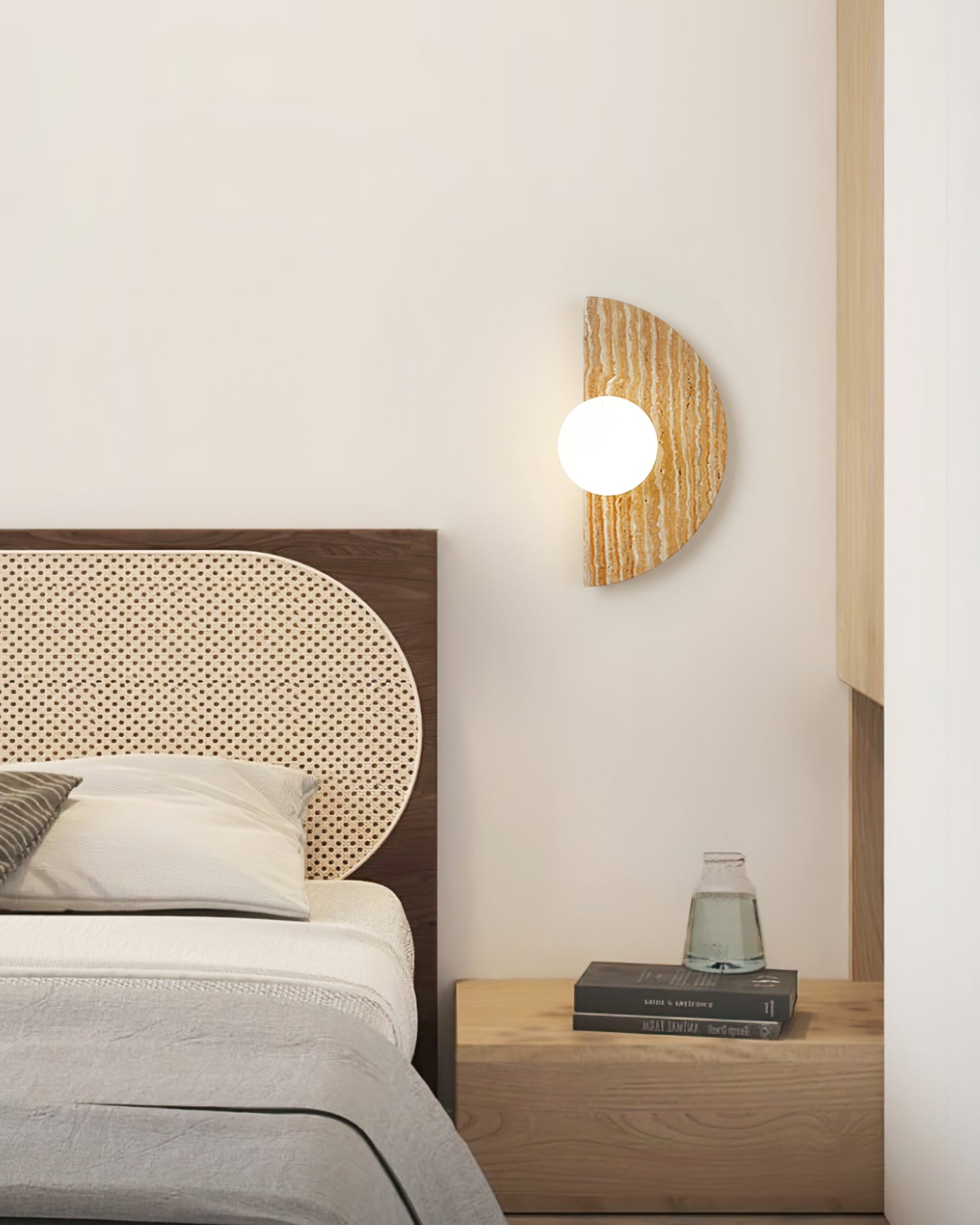 Moon Travertine Wall Light