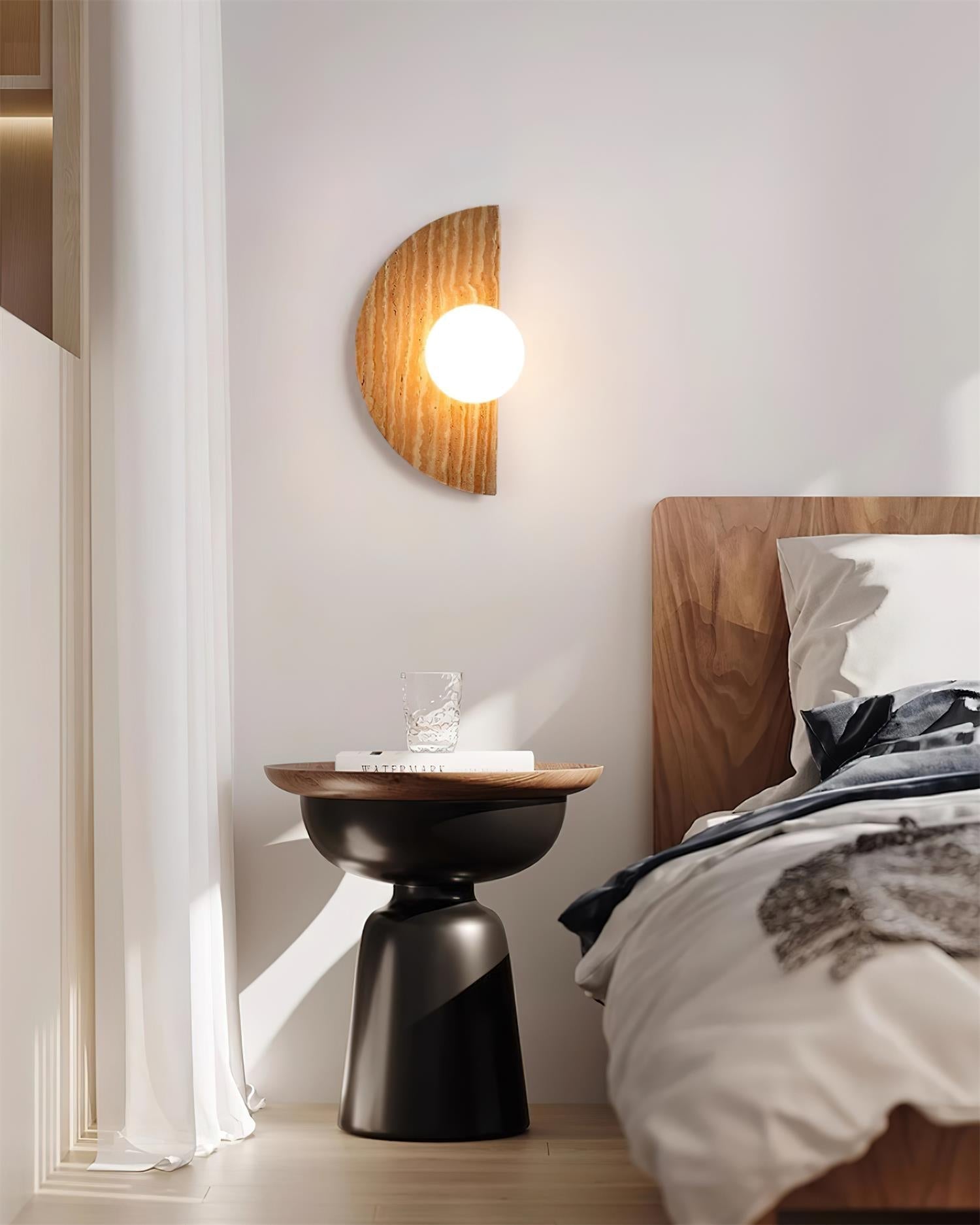 Moon Travertine Wall Light